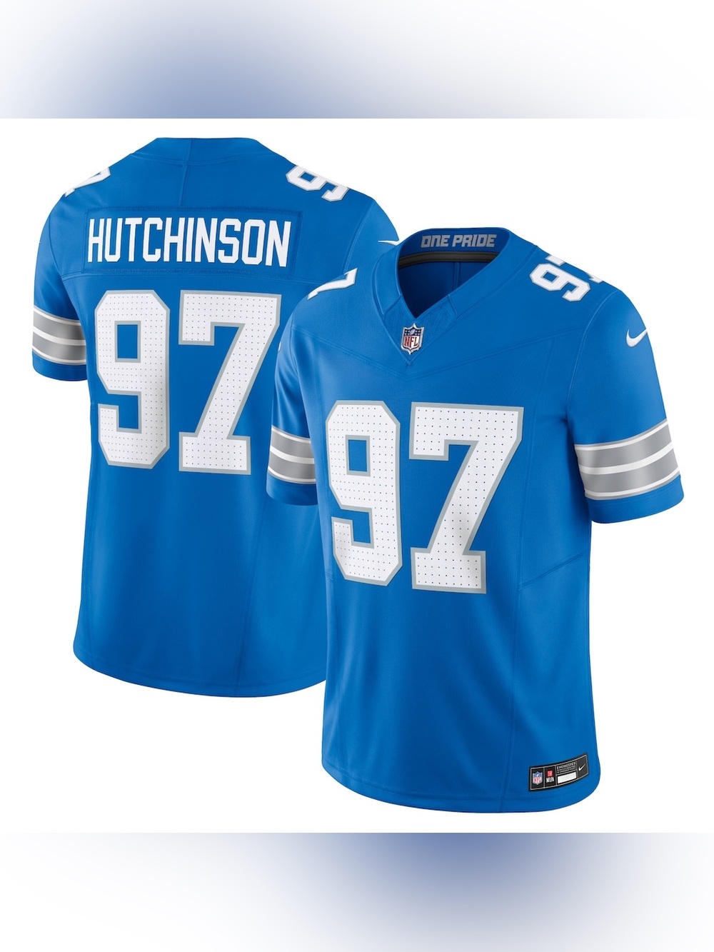 Nike Detroit Lions Hutchinson #97 Blue Football Jersey